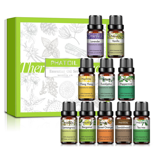 Phatoil Pure Natural Essential Oils Set (10 pcs)