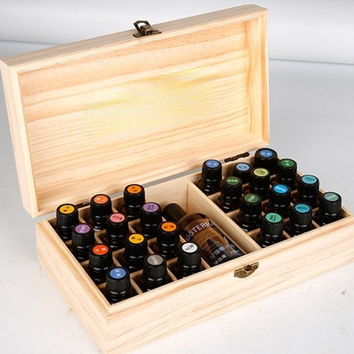 Essential Oil Wooden 24+1 Compartment Storage Box