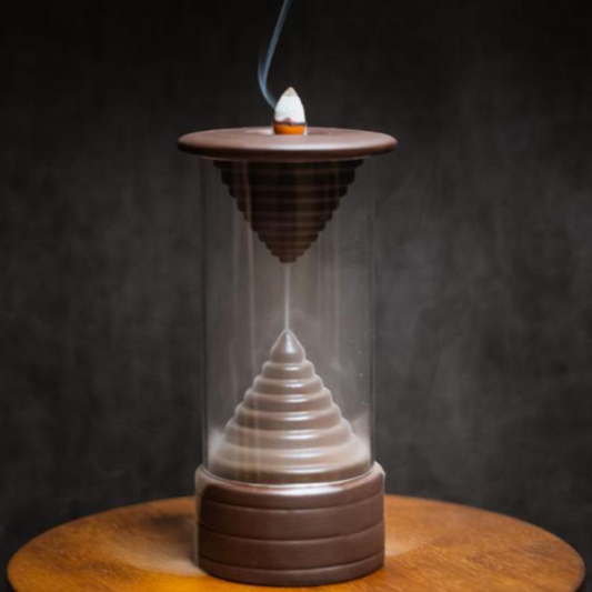 Hourglass Backflow Enclosed Incense Burner