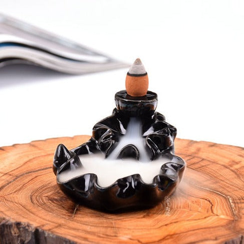 Lotus Leaf Waterfall Backflow Incense Burner