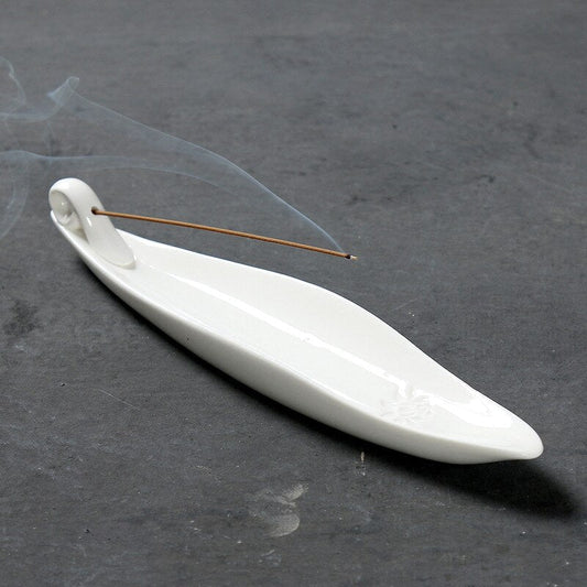 White Ceramic Incense Stick Holder Home Decoration