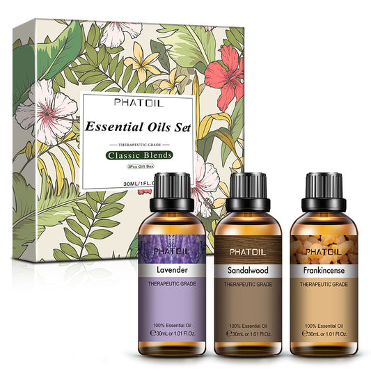 Phatoil 30ML Pure Plant Natural Essential Oils Gift Box Set (3pcs)