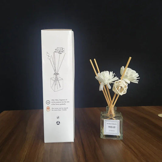 Beautiful Life 50ml Flameless Aromatherapy Reed Diffuser Set With Rattan Vine Sticks