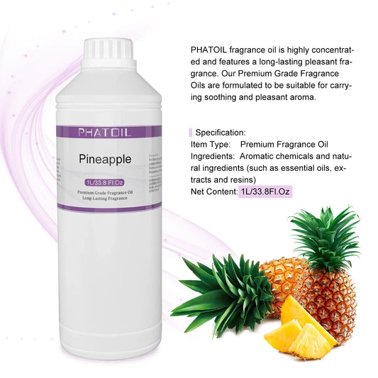 Phatoil 1000ml Fruit Fragrance Oil Perfume for Aroma Diffuser With Droppers And Roll-On Bottles