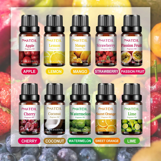 Phatoil Fruit Mix Fragrance Oils Set (10 pcs)