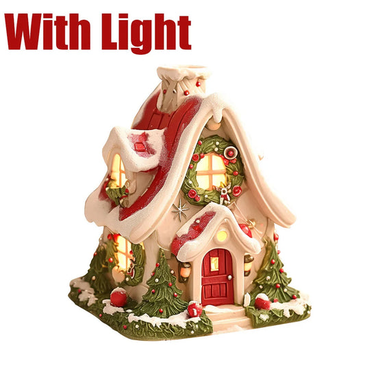 Christmas Cabin Incense Burner - Portable Resin Chimney Cabin for Home, Living Room, and Camping