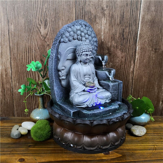 LED Indoor Tabletop Buddha Water Fountain