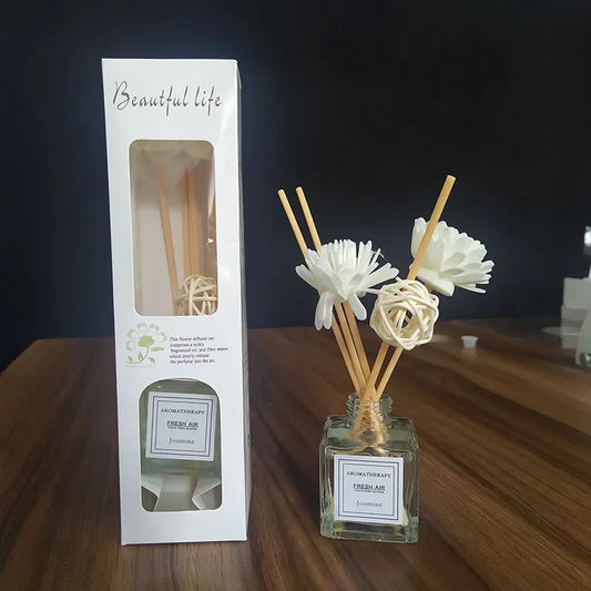 Beautiful Life 50ml Flameless Aromatherapy Reed Diffuser Set With Rattan Vine Sticks