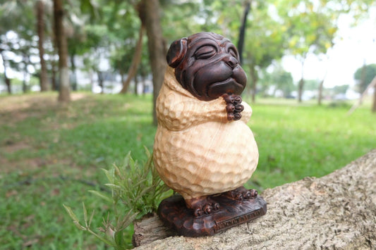 Dark Poly - Yoga Dog Statue | Meditating Dog Statue