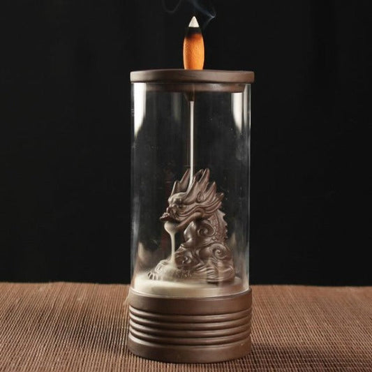 Aries Dragon Backflow Glass Incense Burner