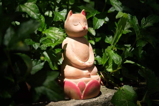 Luci Cat - Yoga Cat Statue | Meditating Cat Statue