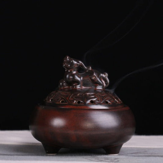 Traditional Lucky Brave Incense Coil Burner Censer