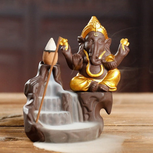 Ganesha Elephant Backflow Incense Burner