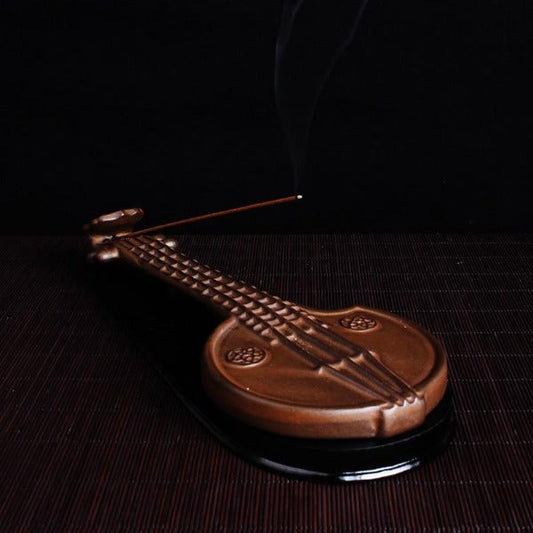 Handmade Lute Incense Stick Holder