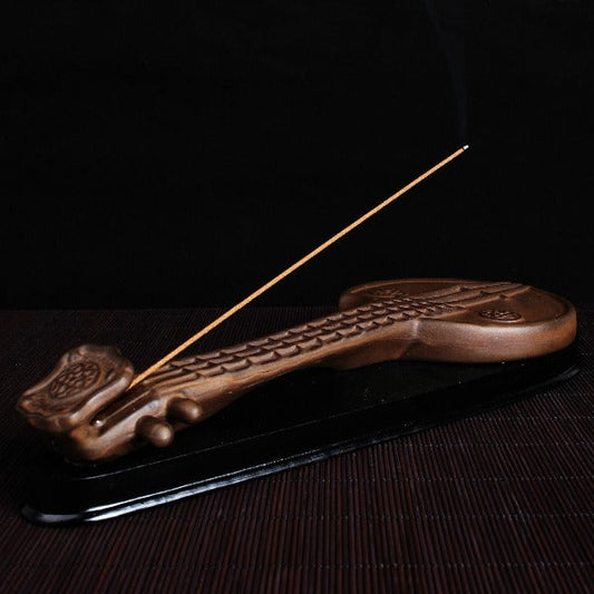 Handmade Lute Incense Stick Holder