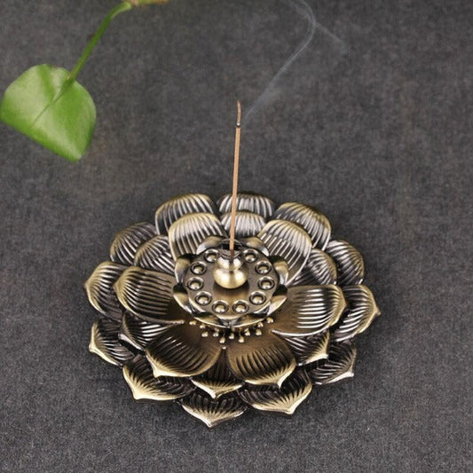 Metal Lotus Incense Stick Holder