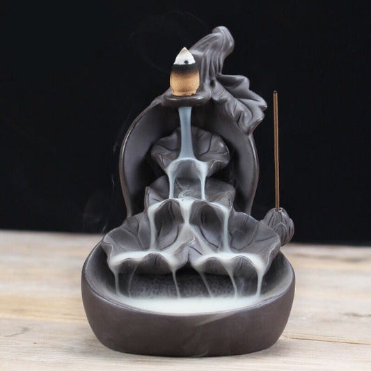 Lotus Cascade Incense Waterfall Burner