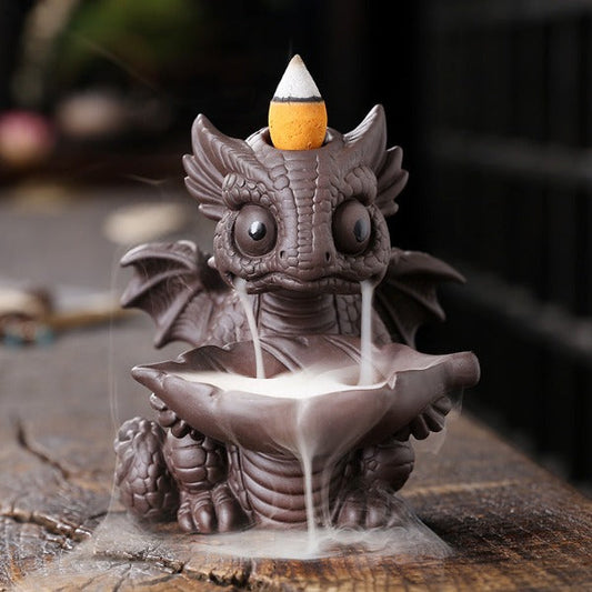 Cute Dragon Waterfall Backflow Incense Burner