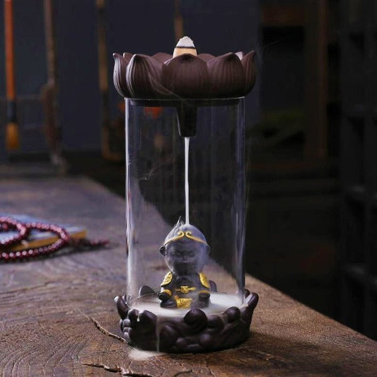 Backflow Glass Little Monk Incense Burner