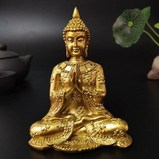 Resin Crafts Home Buddha Table Statue Meditation Sculpture