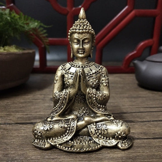 Resin Crafts Home Buddha Table Statue Meditation Sculpture