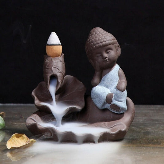 Meditating Buddha Backflow Incense Burner