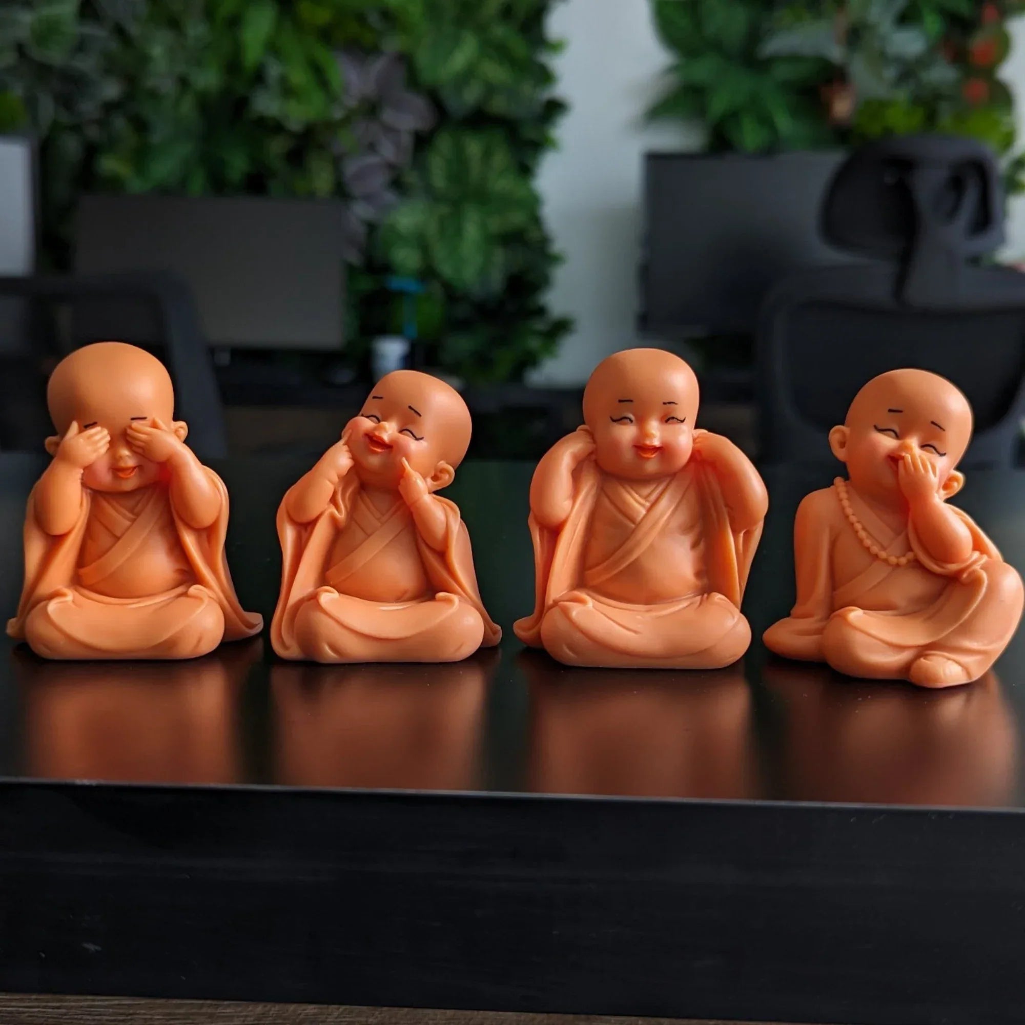 set 4 pink little monk buddha statues 3.jpg