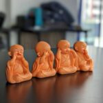 Set of 4 Pink Little Monks Statues for Good Luck Zendai.png